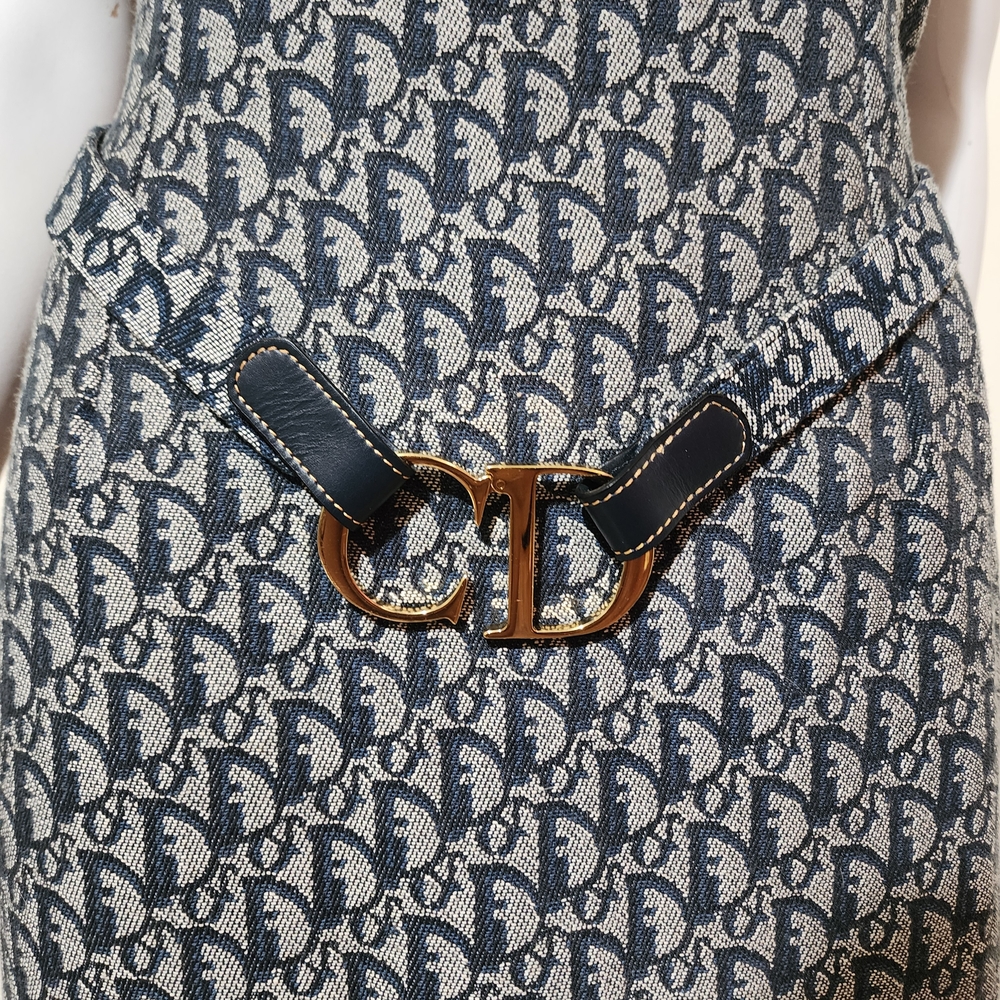 Elegant Patterned Sleeveless Dress - Picture 4 of 6